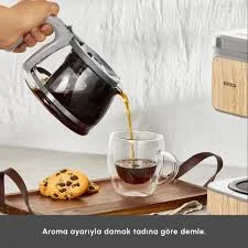 Karaca Just Coffee Aroma 2 in 1 Filtre Kahve Makinesi Wood Craft - Resim 4