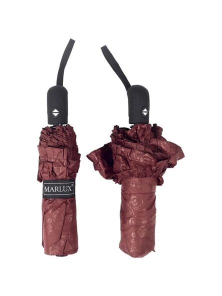 Full Otomatik Rüzgara Dayanıklı Çanta Boy Kadın Şemsiye - 5