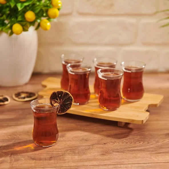 Lav çay bardağı seti takımı - 24 parça çay bardağı çay tabağı seti - Resim 3