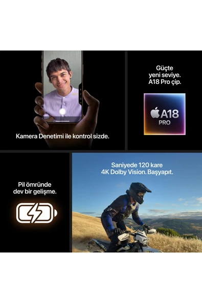 Apple iPhone 16 Pro 128 GB Siyah Titanyum (Apple Türkiye Garantili) - 7