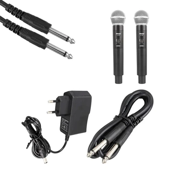 König K-990 UHF 2X100 Kanal 2 El Mikrofon Telsiz Mikrofon - 4