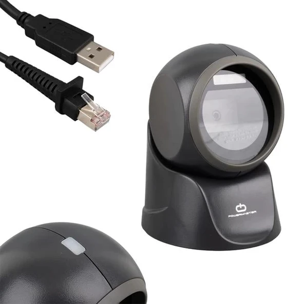 Powermaster 2D Karekod Kablolu USB Masaüstü Barkod Okuyucu - 3