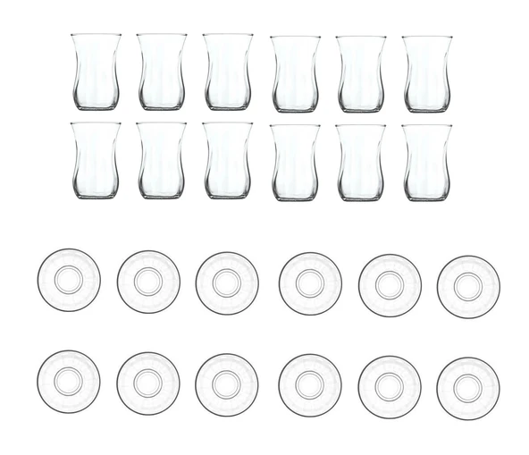 Lav çay bardağı seti takımı - 24 parça çay bardağı çay tabağı seti ürün görseli 1