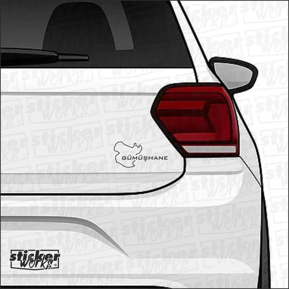 Gümüşhane İl Harita Sticker – Şehir Aşkını Yansıt! - 1