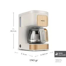 Karaca Just Coffee Aroma 2 in 1 Filtre Kahve Makinesi Wood Craft - Resim 3