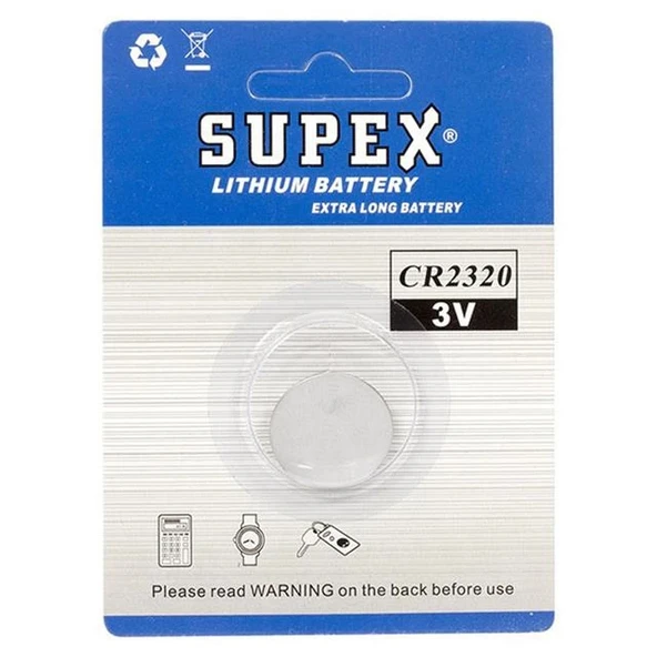 Supex CR2320 3 Volt Lityum Pil Tekli ürün görseli