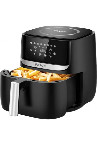 Y55 Tartı Özellikli Siyah 5.7l-6 Litre 1700w Airfryer Fritöz - 4