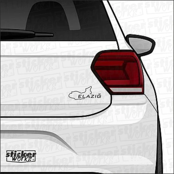 Elazığ İl Harita Sticker – Şehir Aşkını Yansıt! - 1