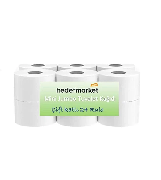 Hedef Market Mini Jumbo Cimri Tuvalet Kağıdı Çift Katlı 48 Rulo