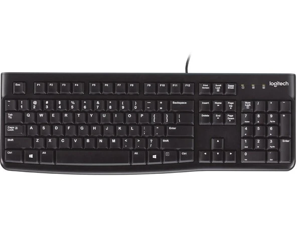 LOGITECH K120 Q USB KABLOLU KLAVYE SİYAH 920-002505 - Resim 2