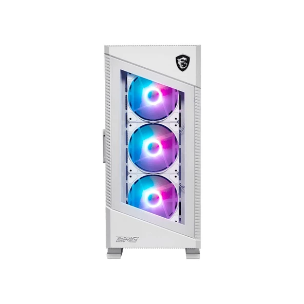 MSI MPG VELOX 100R WHITE TEMPERLİ CAM ARGB PSU YOK 3X120MM 1X120MM FAN GAMING BİLGİSAYAR KASASI - Resim 2