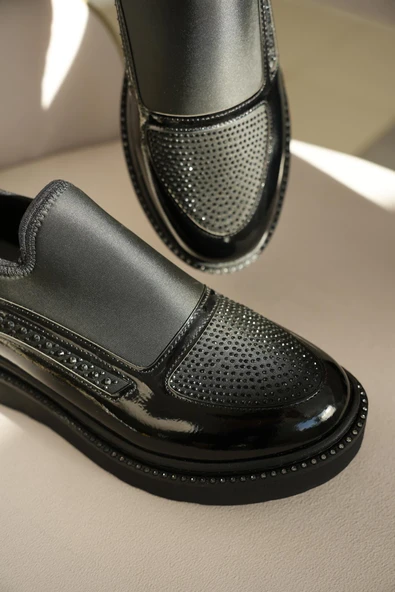 Büyük Numara Bayan Taşlı Spor Ayakkabı - Resim 4