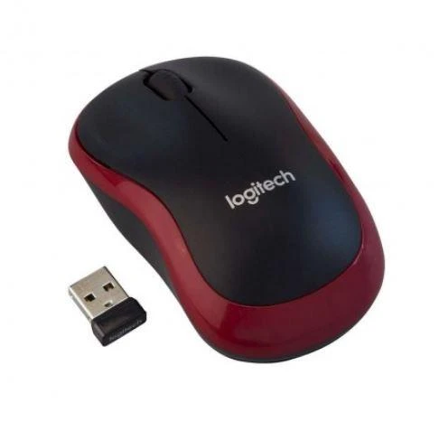 LOGITECH M185 KABLOSUZ USB MOUSE KIRMIZI 910-002237 ürün görseli 1