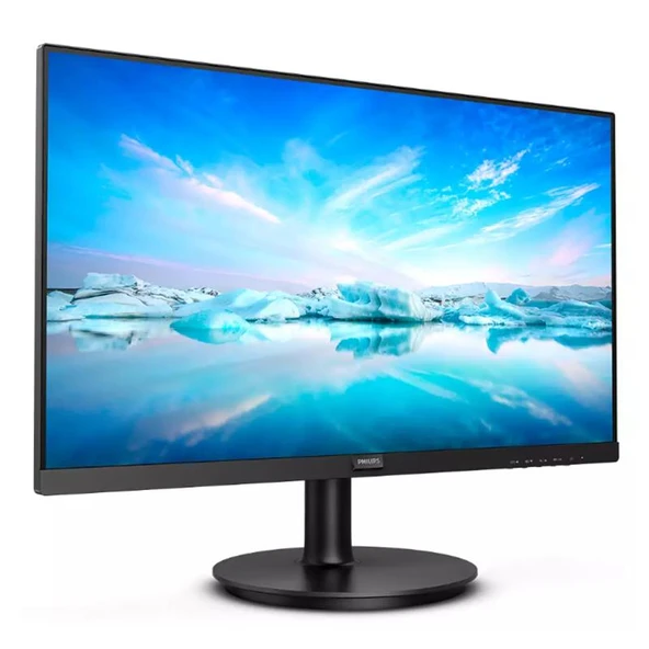 21.5 PHILIPS 222V8LA/01 4MS 75MHZ 1XVGA 1XHDMI 1XDP FHD 1920X1080 HOPARLÖR FLICKER-FREE DÜŞÜK MAVİ IŞIK VESA SİYAH - Resim 2