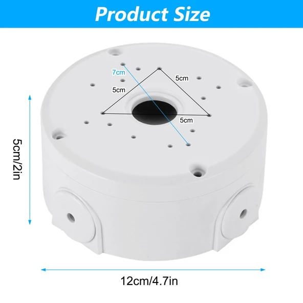 Güvenlik Kamerası Elektrik Montaj Buatı Bağlantı Kutusu 12cm - Resim 2