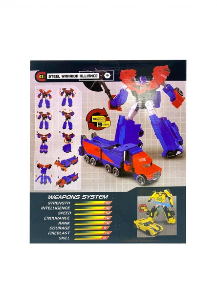 Transformers T-Warrior Metal Gövde Optimus Prime Robot Araba - 5