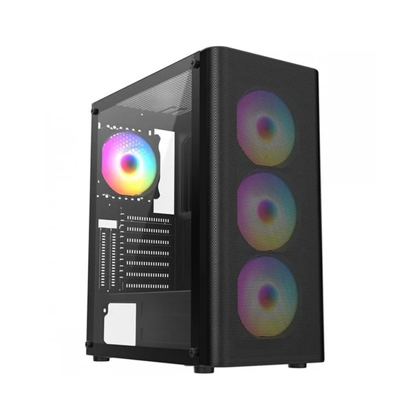 FRISBY FC-9385G 550W 4X8120MM FAN GAMİNG SİYAH KASA ürün görseli 1