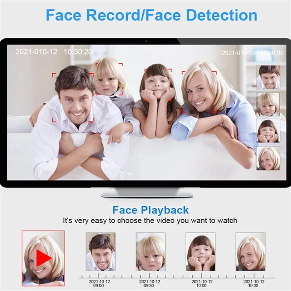 4Mp 4k Dome IP Kamera 2.8mm Geniş Açılı Gece Görüşlü Mikrofonlu Ses Kayıtlı Onvif Led Aydınlatmalı - Resim 10