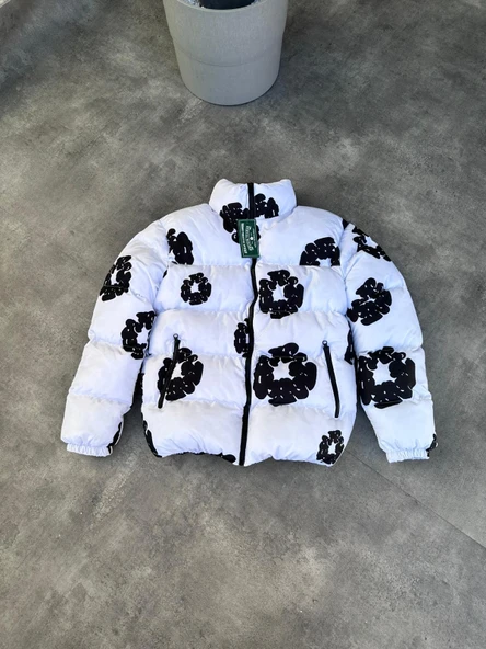 Çiçek Desenli Şişme Mont ürün görseli