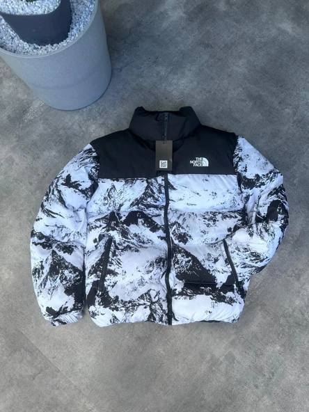 TNF Baskılı Şişme Mont - 3