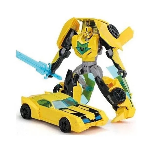 Metal Gövdeli Dönüşebilen Transformer Robot Bumblebe Ve Optimus Prime Araba 2'li Set - 3