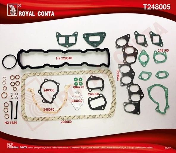 ÜST TAKIM CONTA REINZ KEÇE SUBAP LASTİK MGN II-CLIO III-SCENIC II-III 1.6 16V K4M 110-112-113 HP  7701474372 ürün görseli
