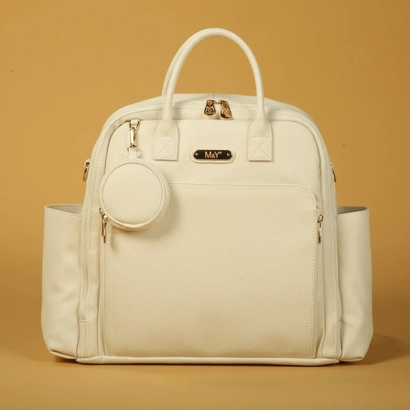 M&Y Maia Anne Bebek Bakım Sırt Çantası 7310 Krem