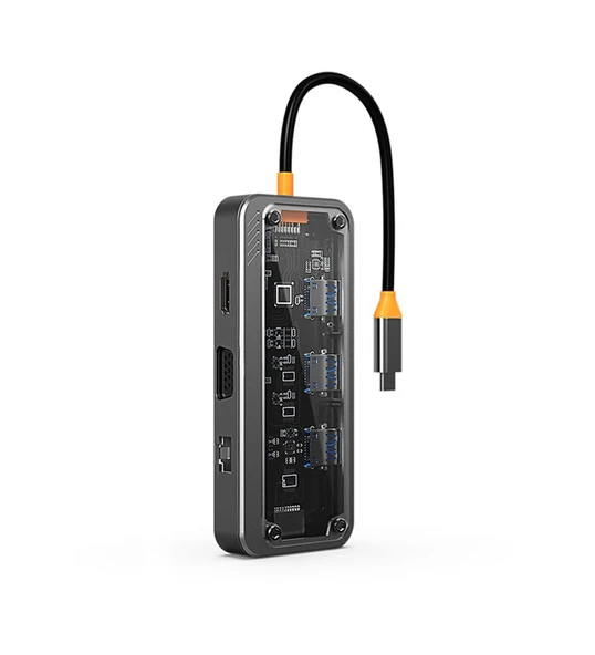 ZR663 Type-C 8 İn 1 Multı Functıonal Hub Statıon - 1