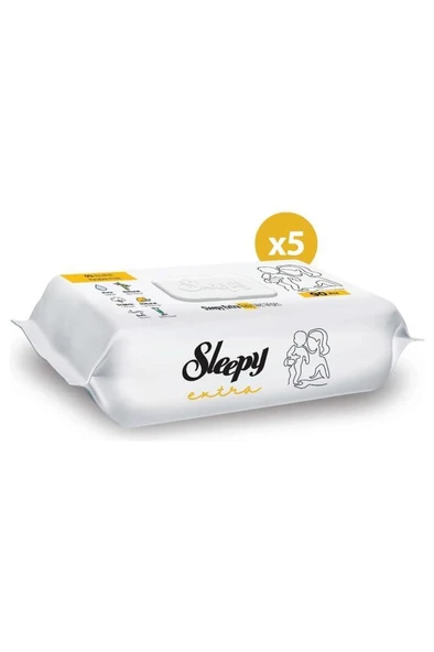 Nessiworld Sleepy Ekstra Islak Havlu Mendil 5x90 450 Yaprak - Resim 3