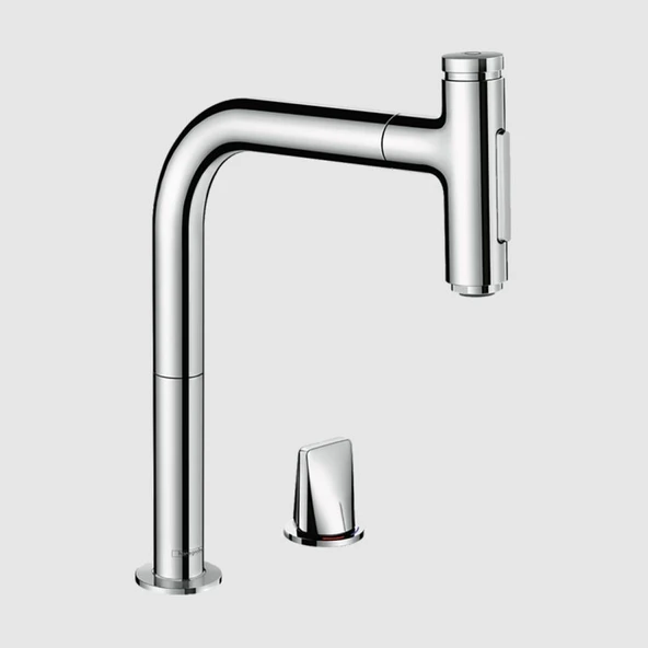 Hansgrohe Metris Select M71 Eviye Bataryası 2Jet Spiralli (2-Delikli) 73818000