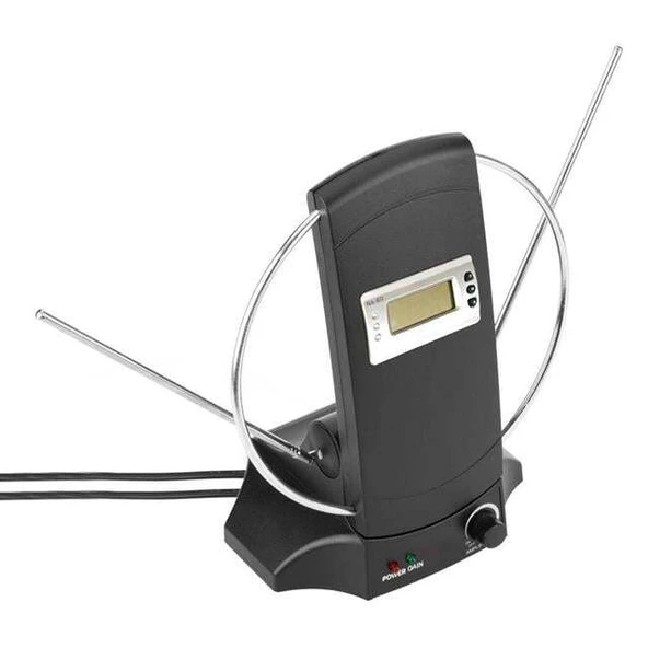 PowerMaster SG-029A Saatli UHF-VHF TV Üstü Anten İç Mekan TV Anteni - Resim 3