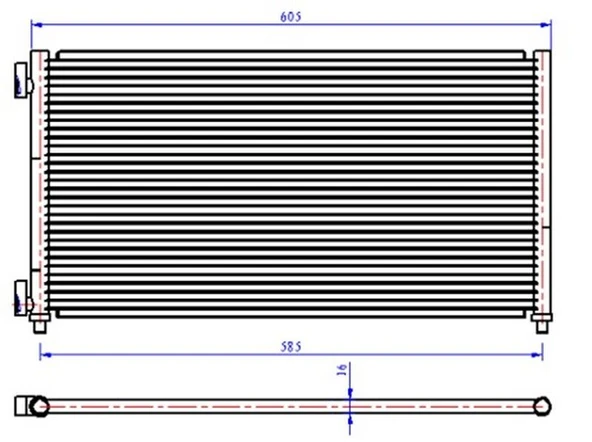 RADYATOR BRAZİNG MT 290X348X32 E 190 W201 84- 62551  2015003703 ürün görseli