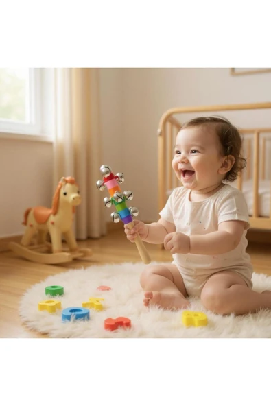 MyClean Zilli Marakas Çıngıraklı Bebek Oyuncağı 1 Çift - 2