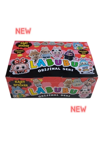 Toys Labubu Oyun Kartları ve Stıckerler 12 Minik Kutu (Her Kutuda 6 Adet kart 1 adet stıcker) Kutusuz - 3