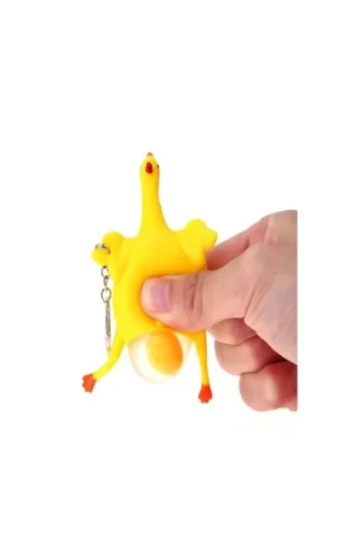 denizdenshop Squishy Yumurtlayan Tavuk Anahtarlık - 3