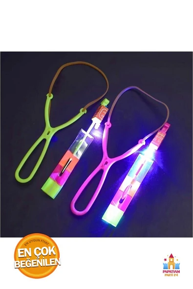 PapatyamPartiEvi Parlayan Led Işıklı Uçan Sapan Fırıldak - Eğlencenin Işıkla Buluşması!