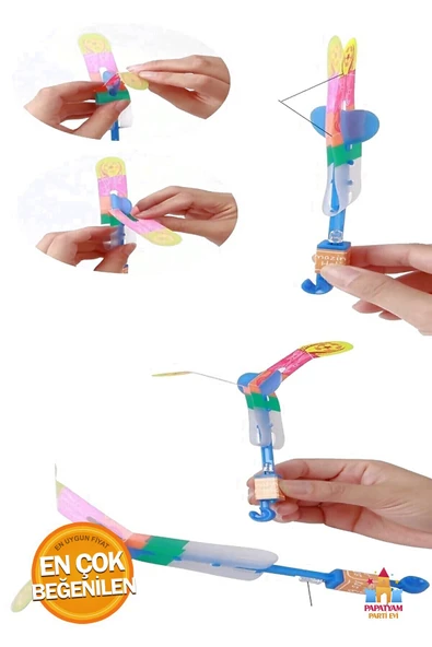 PapatyamPartiEvi Parlayan Led Işıklı Uçan Sapan Fırıldak - Eğlencenin Işıkla Buluşması! - 6