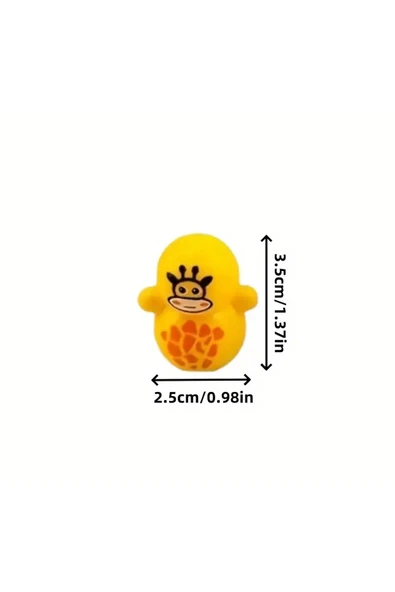 CT-TOYS (4 Adet ) Mini Hacıyatmaz Oyuncak Dekoratif Süs ve Kedi Oyuncağı Minik Thumbler - 5