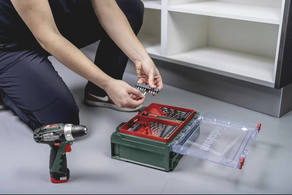 Metabo  Akülü Matkap Powermaxx Bs Basix Set 12V + LC 0 Parça - 7
