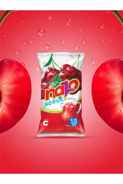 NAZO 9gr Vişne Aromalı Toz Içecek 24'lü