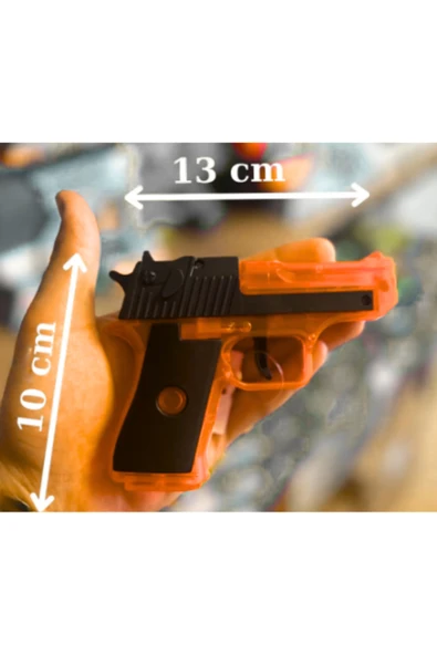 BalonKasaba Mini Glock Su Tabancası 13x10 cm Kaydırmalı Kızaklı Su Tabancası Kaliteli - 5