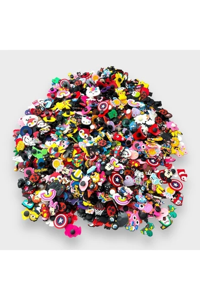 YKD Evrim Akdamar-çocuk Cross Terlik Süsü Yapışkanlı ( 15 Adet Karışık Gönderilir )