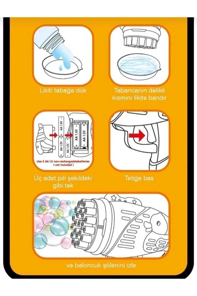 BLUEST SHOP Duck Baloncuk Tabancası Köpük 23 Halkalı Pilli Baloncuk Köpük Tabancası - Duck Bubbles Gun Pembe - 4