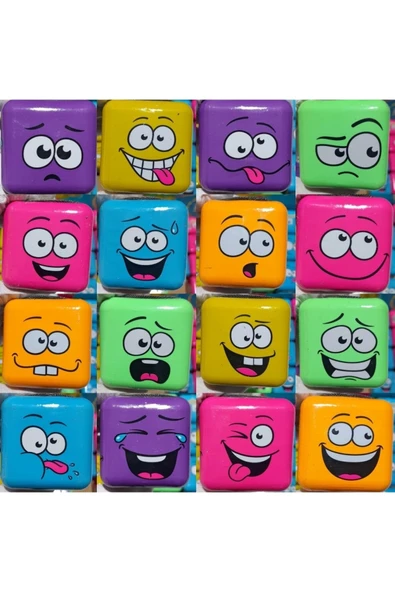 Sezen Çim Adam Çimoji Küp Çok Renkli 1 Adet