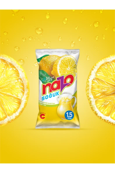 NAZO Limon Aromalı Içecek Tozu 9 gr 24'lü - 2