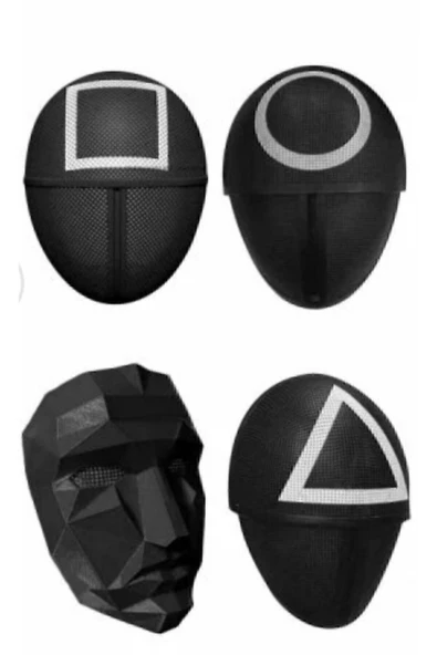 K.Miracles Squıd Game Maske Seti ( 4'ü Bir Arada )