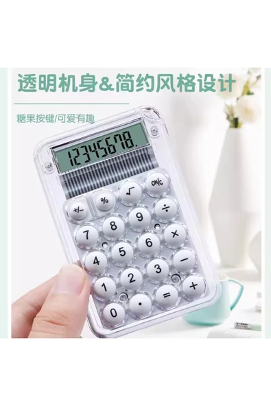 leo butik Mini Hesap Makinesi Öğrenciler için Taşınabilir Cep Ofis Hesap Makinesi 1 Adet - 3