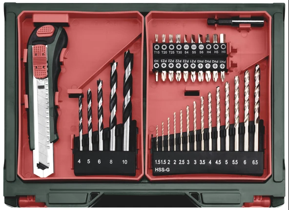 Metabo  Akülü Matkap Powermaxx Bs Basix Set 12V + LC 0 Parça - 5