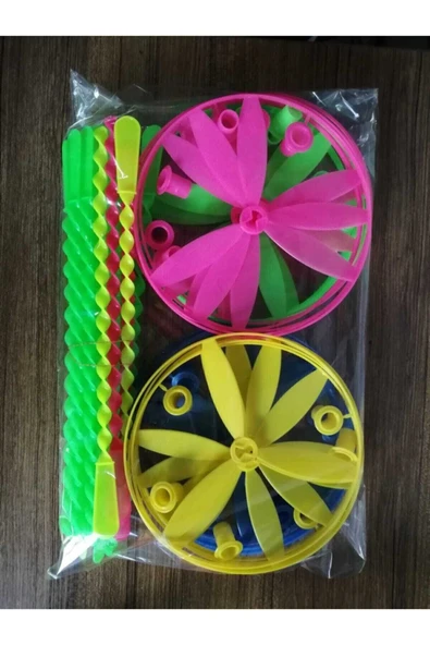 pinokyom Dev Ufo Pervane Uçan Daire Oyuncak 12 Adet Yerli Üretim - 2