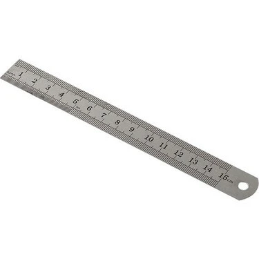 Paslanmaz Çelik Cetvel 15 Cm - 2